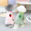 4 Kleur Dog Apparel Zacht Polar Fleece Dogs Pyjama's Adorable Puppy Kleding Jumpsuit Pjs Lichtgewicht Kat Jas Huisdier Kleding Mooie Fruit Design Aardbei Avocado A78