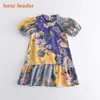 Bärleiter Kinder Mädchen Sommer Prinzessin Kostüme Mode Baby Mädchen Blumen Phantasie Kleidung Kinder Rüschen Party Vestidos für 3-7Y 210708