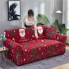 1 2 3 4 Seater Christmas Sofa Covers for Living Room Elastic Slipcovers Stretch All-inclusive Couch Cover Home Xmas Decor 211116