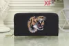 Men's animal long Wallet Men pu Leather snake Tiger bee Wallets For Men Purse with gift box