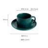 Taza de esmalte verde de porcelana de café nórdico de porcelana de hueso de café hecha a mano Para café juego de Tazas y Tazas de la tarde