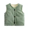 children's vest autumn and winter boys baby silk cotton thick girls foreign style waistcoat P4707 210622