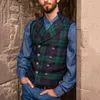 Men's Terne Colet Autumn Men Jacket sem mangas elegante vintage Tweed Fashion Spring Plus Size Size Colete Phin22