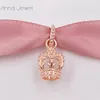 Geen kleur Fade Off Solid Rose Gold Noble Pracht met CZ Pandora Charms voor Armbanden DIY Jewlery Making Losse Kralen Zilveren Sieraden Groothandel 781376