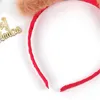 Moda Bambini alci festa di Natale bastoncini per capelli ragazze pelliccia di renna fascia per capelli bambini accessori principessa di Natale 348C3