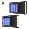 2 pcs 6led SMD2835 solar wall lights outdoor IP65 waterproof LED lamp for yard garden patio courtyard stairs deck lighting decoration