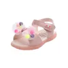 Kızlar için Sevimli Bebek Çocuk Sandalet Yaz Ayakkabı Yay Prenses Sandalet Düz Yumuşak Sole Çocuk Yürüyor Kız Ayakkabı Sandalias Nia 210713