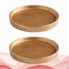 15x15x1.8cm Flowerpot Drip Tray Céramique Ciment Design Base Pour Jardin Balcon (Golden) Jardinières Pots