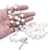Hängsmycke Halsband 30 stilar Olika Fashion Unisex Handgjorda Bön Runda Pärlor Rosary Cross Religiösa Smycken Tillbehör