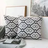 Home Decor Emboridered Cushion Cover GreyGeometric Canvas Cotton Suqare Embroidery Pillow Case Cover 45x45cm 210401