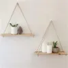 wooden plant shelf