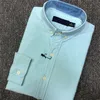 Camicie casual da uomo Abito primavera e autunno Camicia a maniche lunghe tinta unita moda ricamo classico business di alta qualità