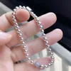 100% 925 стерлинговые серебряные браслеты из бисера для женщин CZ Strands DIY ювелирные изделия Fit Pandora Charms Lady подарок с оригинальной коробкой