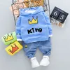 NY Kid Boy Casual Hooded Clothing Set Outfit 1 2 3 4 Years Cute Cartoon Letter Print Tshirt och Jeans Kids Boy Costume X04015323627