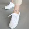 YPAY Простой дизайн Двухслойные лодыжки для женщин Польский круглый шарм Real 925 стерлингового серебра для ног Bracte yma030
