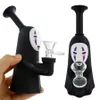 Kaonashi smoking pipe silicone water bong tabacco pipes shisha hookah set glass bongs beaker bubblers dag rig smoke kit wholesale