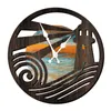 Horloges murales Design unique Horloge décorative Style européen silencieux en bois moderne pour salon décor à la maison bois