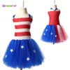 Ksummere 4 juli meisjes tutu jurk Amerikaanse vlag tutu jurk baby meisje patriottische foto prop verjaardag partij kostuum TS124 Q0716