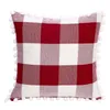 Grid Pillow Case Pompom Tassel Poszewka Gospodarstwa Domu Europejskiego Amerykańska Klasyczna Sofa Sofa Poduszki Pokrywa Talii Poduszki Pościel 5 Kolor Miękki i wygodny gyl124