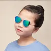 Симпатичные дети солнцезащитные очки градиент полные кадры очки сердца девочка мальчик оптовая защита детей личность
