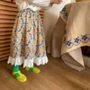 Printemps nouveau bébé filles jupes florales mode enfants filles doux jupes dentelle bord enfants Costumes 210413