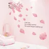 Autocollants muraux dessin animé girl swing swing bricolores feuilles peintures murales pour enfants chambres enfants chambre bébé cuisine décoration maison 6482646