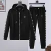 PLEIN BEAR Uomo GIACCA CON CAPPUCCIO PANTALONI CRYSTAL SKULL Tuta da uomo Felpe con cappuccio Tute casual Jogger Giacche Pantaloni Set Tuta sportiva 74168