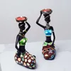 Vilead African Statues Resin Figurines Ljushållare Inredning Heminredning Hantverk Smycken För Vardagsrum Sovrum Tabell 210924