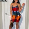 Personnalisé Corset Robe Maigre Dos Nu Tie Dye Été Sling pour Femmes Hors Épaule Vente Night Club Kleider Damen 210515