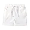 Zomerjongen kledingblad afgedrukt shirt met witte shorts 2 stuks kinderkleding pak voor peuter jongens set mode 210521