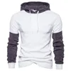 Men's Hoodies Men's & Sweatshirts Casual Hooded Tops Patchwork Sweatshirt Plain Pullover Long Sleeve