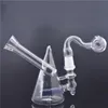Mini -olievigier Boon Bong Water Pijpen Heady Glass Water Bongs Hookahs met 14 mm Banger Nail en Glass Oil Burner Pipes 1 stks