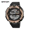 SANDA 392 marque numérique militaire hommes montre électronique compte à rebours horloge LED hommes étanche sport montre-bracelet Relogio Masculino G1022