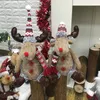 Рождественский орнамент плюшевые сидяные олени лося украшения