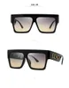 Luxusdesignerin Sonnenbrille Frauen Fashion Square Gradient Objektiv Big Frame Retro Brillen Eyewear UV400 Sun Glass 8 Farben 10pcs FA6133114