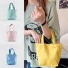 Moda Canvas Algodão Sacos de Compras Girl Cor Sólida Vida Casual Pacakge Mão Bag Bolsa Dobrável Bolsa de Total de Grande Capacidade Armazenamento