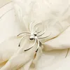 Guld Svart Spider Shaped Servetter Spännen för 2021 Halloween Party Decoration Hotell Matbord Servett Ringar Porslin Tillbehör