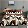 Bedding Sets Supplies Home Textiles & Garden Products Set Geometry Duvet Er Comforter Bed Luxury 01# Drop Delivery 2021 Wwncd