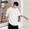 IEFB Personnalisé Strap Design Tendance Style fonctionnel Col rond T-shirt à manches courtes pour hommes Summer White Tops 9Y7222 210524