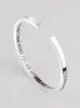 argent sterling bangle carré