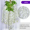 12pcs wisteria flor artificial rattan watch wedding home jardim jardim decoração pingente planta decoração parede y0728