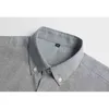 Siyah Oxford Gömlek Erkekler Marka Slim Fit Uzun Kollu Erkek Gömlekler Casual Düğme Aşağı Chemise Resmi İş Camisas 210522