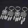 Mini Car Keyring Handmade Dream Catcher Home Decor Keychain Feather Jewelry Keyholder Dreamcatcher Pendant Wall Hanging