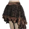スカートS-6XLスチームパンクゴシックスワローテールスカート女性ミニレースフリルコスチューム高裾ビクトリア朝のダンス衣装の女の子プラスサイズ