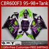 Kropp för Honda CBR-600 CBR 600 CBR600 F3 FS CC 600F3 97 98 95 96 64NO.281 600FS CBR600F3 600CC 1995-1998 Bodywork CBR600Fs Camel Purple 1997 1998 1995 1996 OEM Fairings