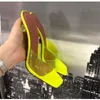 Sandals Ins Style Fashion Transparent PVC Women Summer Crystal Clear Heeled Female Mules Slides High Heels Jelly Shoes