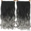 22 inches Straight Loop Micro Ring Hair Extensions Bundles Synthetic Fish Line Weft in 40 Colors LFL001