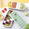 Ice Cube Mold Home Tray Box Prodotto con coperchio Fast Freezer Silicone Frigorifero 24 Grid Making 210423