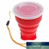300ml Folding Cup Portable Silicone Travel Kaffe Te Kaffe Koppar Utomhus Camping Cup Retractable Collapsible Outdoor Travel Water Cup