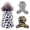 Dog Apparel Pet Snowman Black White Cow Point And Camouflage Pajamas Jumpsuits Rompers Soft Puppy Christmas Clothes Costumes
